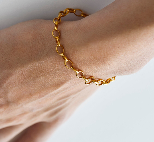 pulsera tierra y oro